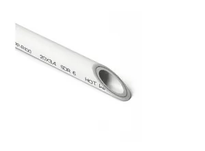 Труба армир. алюм. PP-R D  63х10.5 PN 25 L=4м. SDR 6 (белая) Valfex